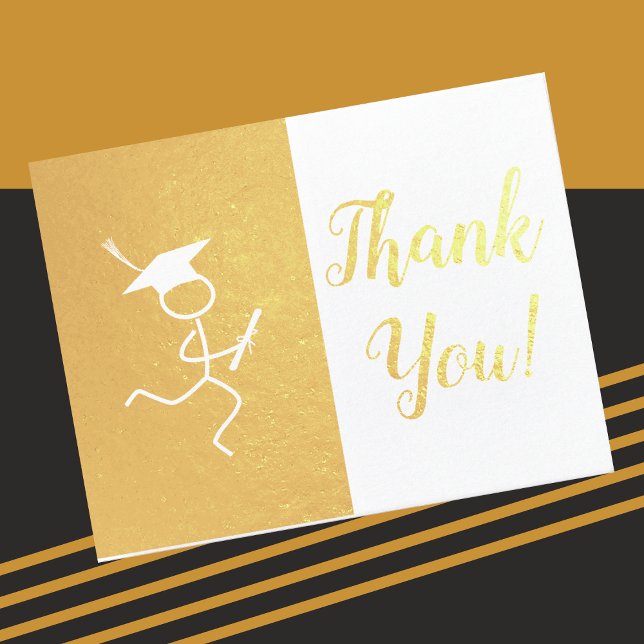 Studenten Springer © Grad Tack Guld Foil Card Folierat Kort (Skapare uppladdad)