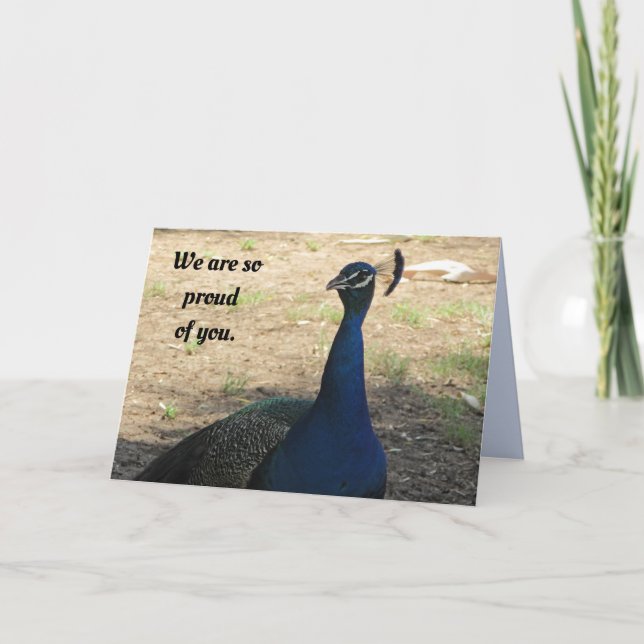 Studenten stolt över er Peacock Student Helgkort (Framsida)