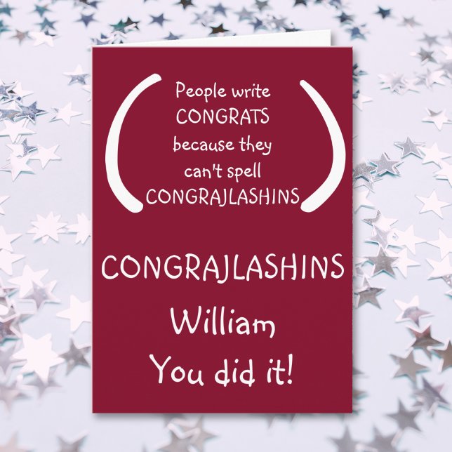 Studenten Student Kort (Funny Humor Congratulations Graduation Graduate Card)