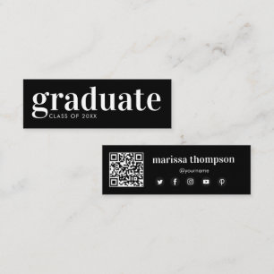 Studenten Student QR-koden Social Media Mini Visitkort