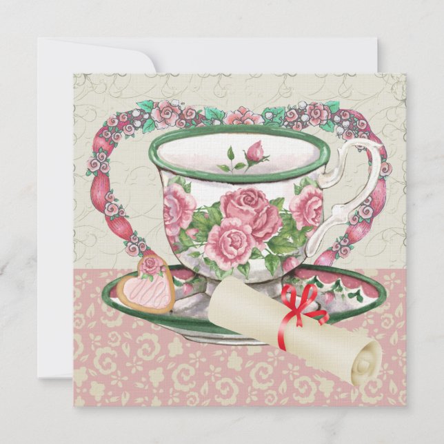 Studenten Sweet Coffee/Tea Party - SRF Inbjudningar (Framsida)