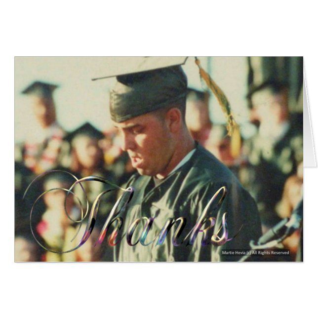 Studenten/tack (anpassa)-kort OBS kort (Framsidan Horizontal)