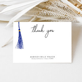 Studenten Tack Blue Tassel Kort
