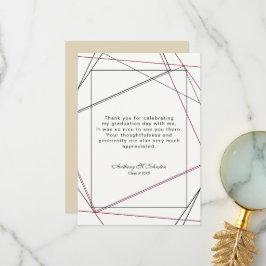 Studenten Tack för Geometric Design Kort