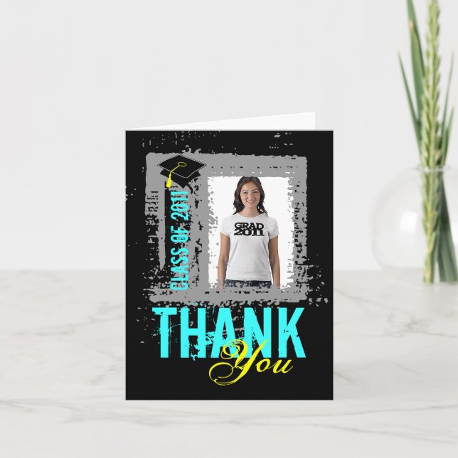 Studenten Tack, Lägg till bild 3 Tack Kort (Framsida)