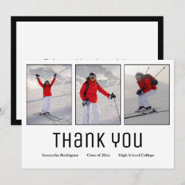 Studenten Tack Modern Grad 3-foto Meddelande