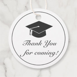 Studenten Tack Modern minimalistisk vit svart svar Gåvor Etiketter