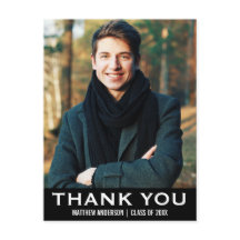 Studenten Tack Modern Photo Postcard BW