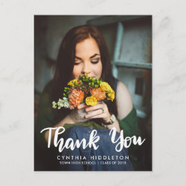 Studenten Tack Typography Photo Vykort