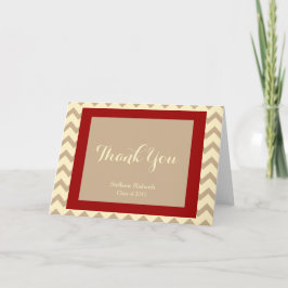Studenten Tackkort; Cream, Crimson & Taupe Tack Kort