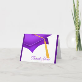 Studenten Tackkort-kort, vit Lila Tack Kort