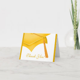 Studenten Tackkort-kort Vita Guld-grad Kap Tack Kort