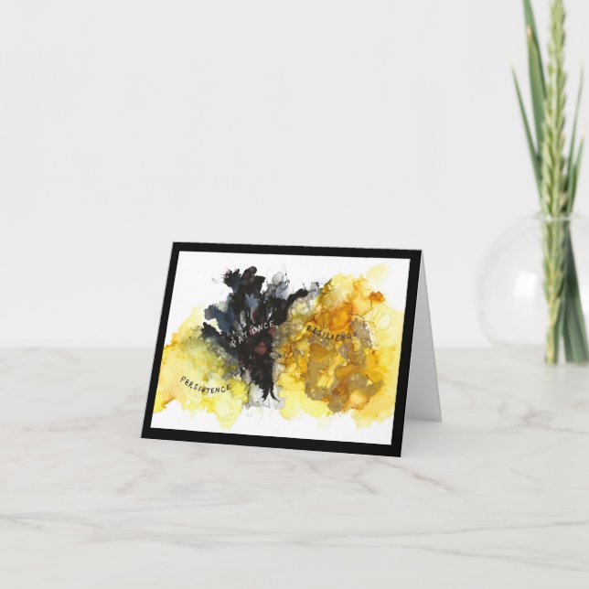 Studenten, tålamod, motståndskraft kort (Framsida)