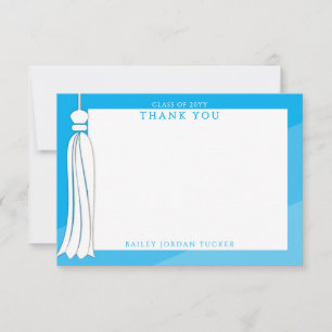 Studenten Tassel Himmel Blue Ombre Tack Kort