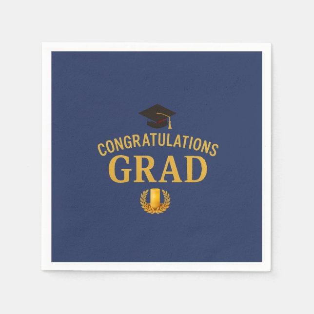 Studenten-tema för gyllene framgångar - Royal & Gu Pappersservett (Framsidan)