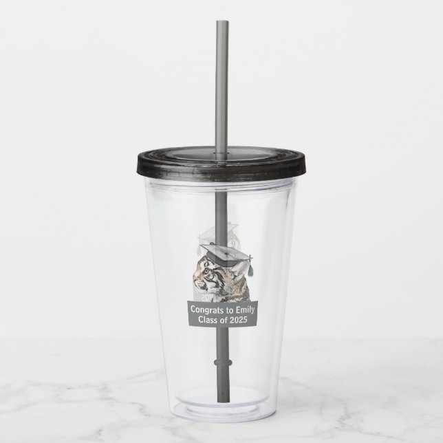 Studenten Theme Personlig Acrylic Tumbler Take Away Mugg (Framsida)