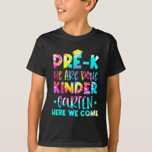 Studenten Tie Dye Kindergarten här Vi Kom T Shirt