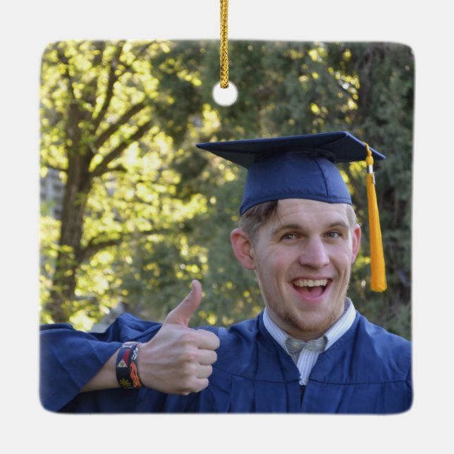 Studenten till och med åren julgransprydnad keramik (Baksida)