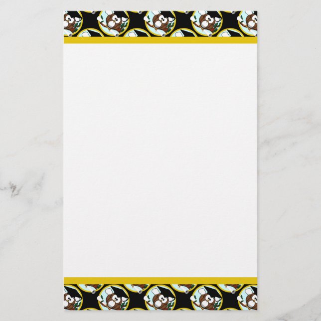 Studenten Uggla med tak och diplomati Brevpapper (Framsida)