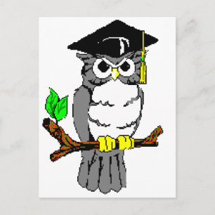 Studenten Uggla Meddelande Vykort