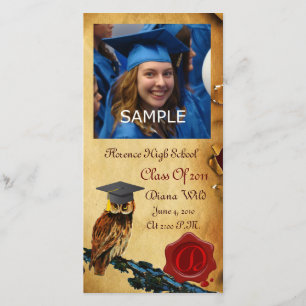 STUDENTEN UGGLA RED BROWN VAX SEAL MONOGRAM MEDDELANDE