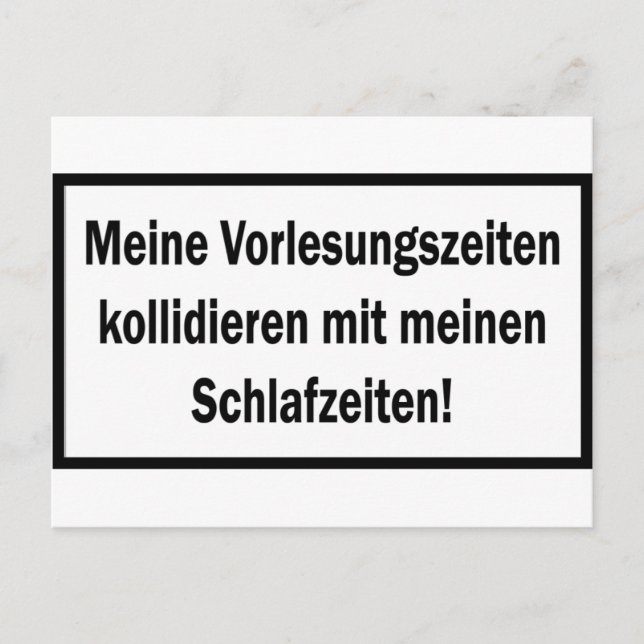 Studenten Vorlesungszeiten ikon Vykort (Framsida)