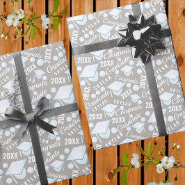 Studenten White Opal Chic Polka Dot Student Presentpapper