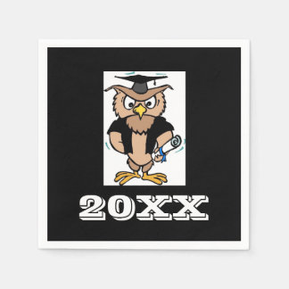 Studenten Wise Old Uggla Studenten Symbol Napkins Pappersservett