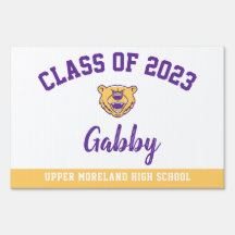 Studenten Yard-skylt Upper Moreland High School