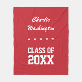 Studentenanpassningsbarnamn, år & färgull fleecefilt