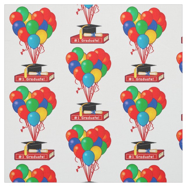 Studentenbok, hjärta, ballonger, diplom tyg (Provkarta)