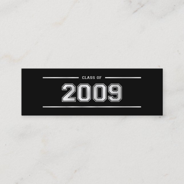 Studentenbokmärkekort - 2009 - universitets- mini visitkort (Framsida)