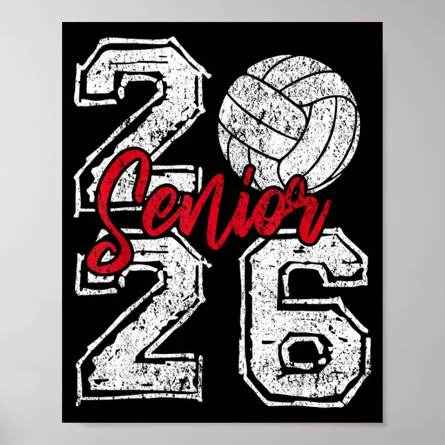 Studentenklass 2026 volleyboll senior 2026 examen poster (Framsidan)