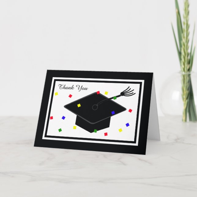 Studententackkort -- Studentmössa Tack Kort (Framsida)