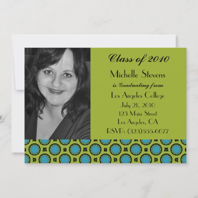 studententurkosgrönt inbjudningar (Framsida)