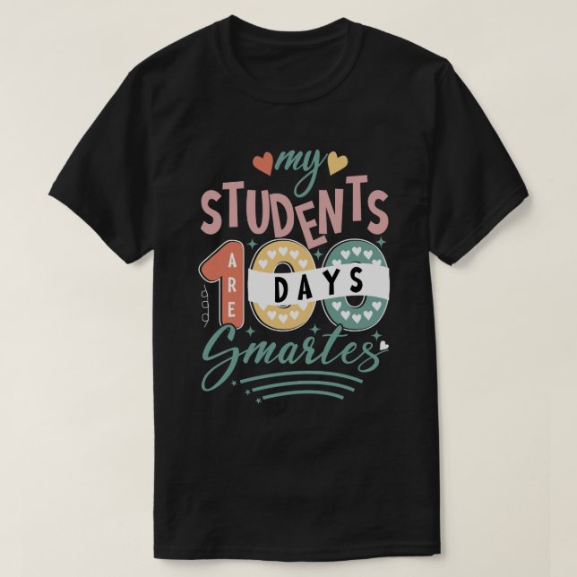 studenter 100 dagar smartare t shirt (Design framsida)
