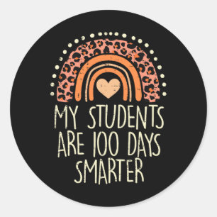 Studenter är 100 dagar smartare 100-dagarsdag i sk runt klistermärke