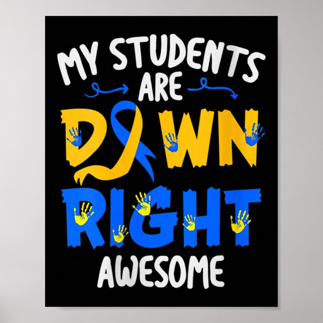 Studenter är nere Höger Fantastisk nere Syndrome A Poster (Framsidan)