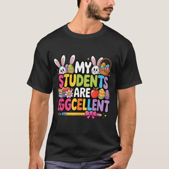 Studenter är superroliga roliga lärare påsk t shirt (Framsida)