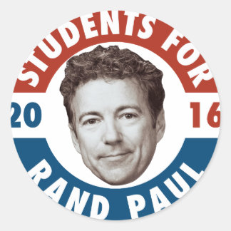 Studenter för märket Rand Paul - vintage kampanj Runt Klistermärke
