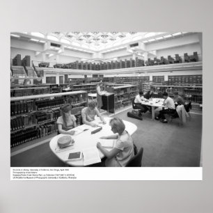 Studenter i Bibliotek, UC San Diego, 1966 Poster