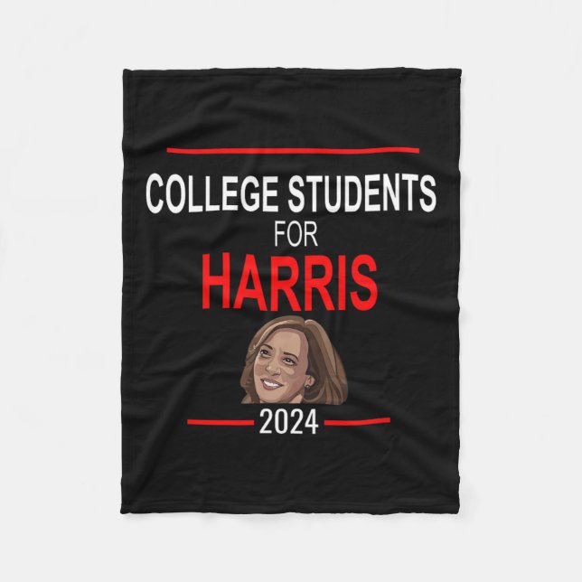 Studenter Kamala Harris president Kamala Val Fleecefilt (Framsidan)