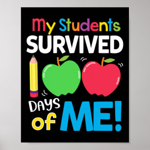Studenter Överlevt 100 dagar av mig 100 dagar av S Poster