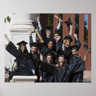 Studenter på studenten-dagen poster