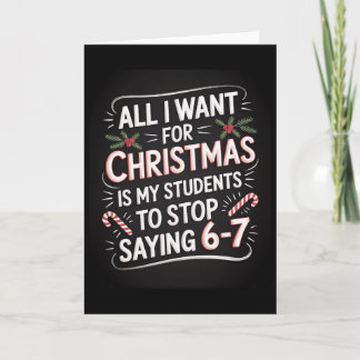 Studenter säger 6-7 67 Sex Sju Rolig Lärare Jul Kort