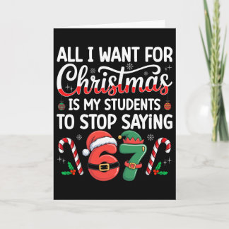 Studenter säger 6-7 67 Sex Sju Rolig Lärare Jul Kort