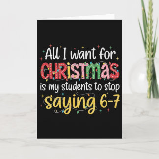 Studenter säger 6-7 67 Sex Sju Rolig Lärare Jul Kort