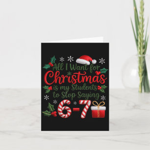 Studenter säger 6-7 67 Sex Sju Roliga Lärare Jul Kort