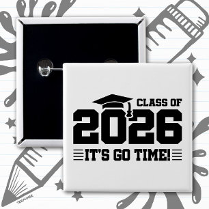 Studentexamen 2026 - Nu Kör Vi! Roligt Citat Knapp
