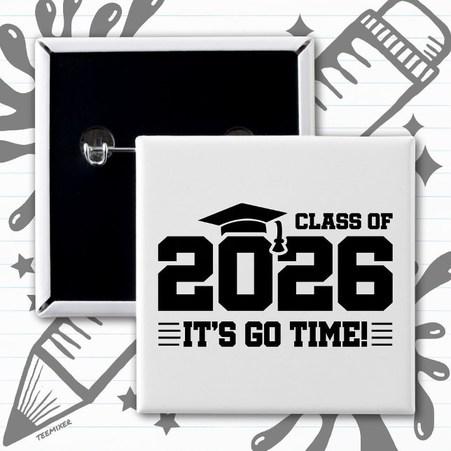 Studentexamen 2026 - Nu Kör Vi! Roligt Citat Knapp (Skapare uppladdad)